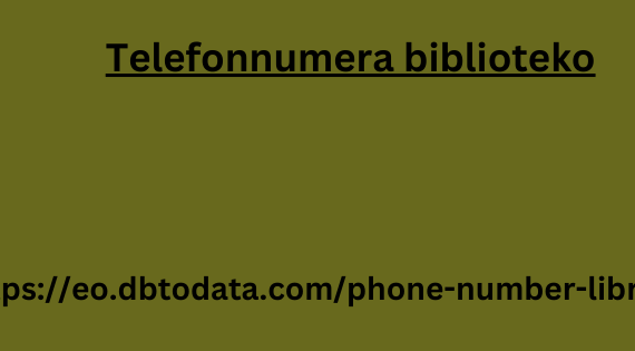 Telefonnumera biblioteko