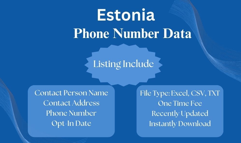 Estonia phone number data