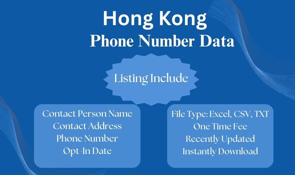 Hong Kong phone number data