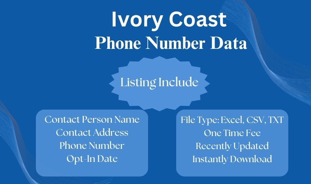 Ivory Coast phone number data