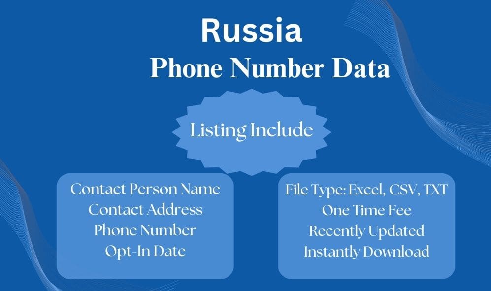 Russia phone number data