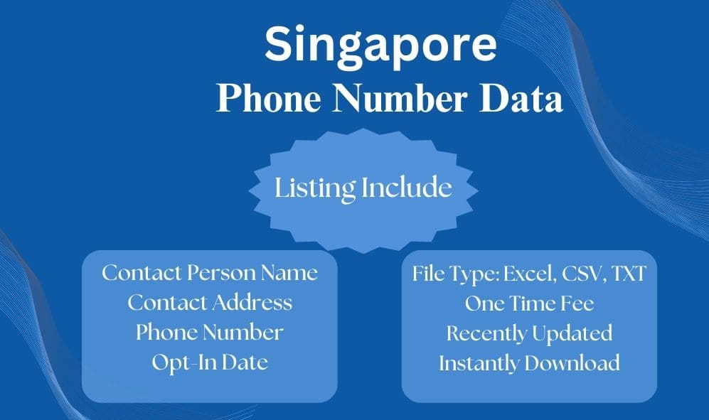 Singapore phone number data